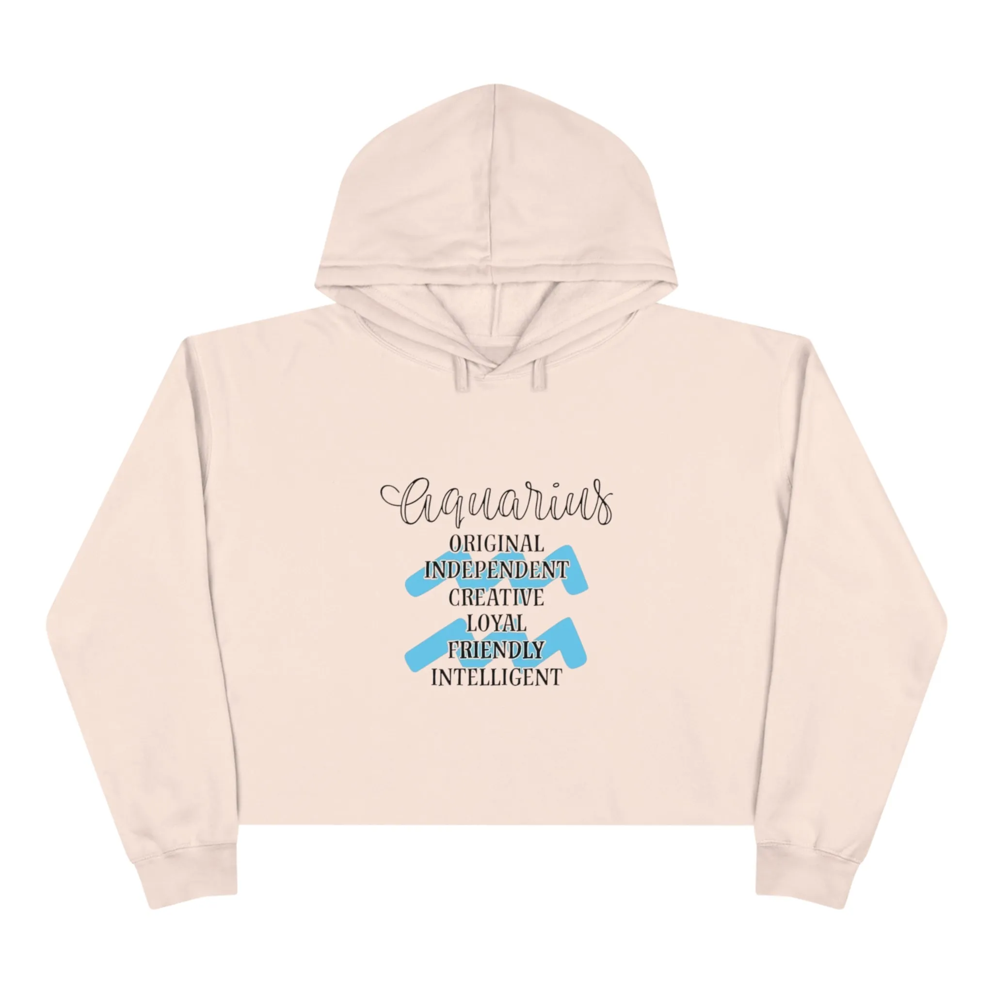 Aquarius Zodiac Character Crop Hoodie