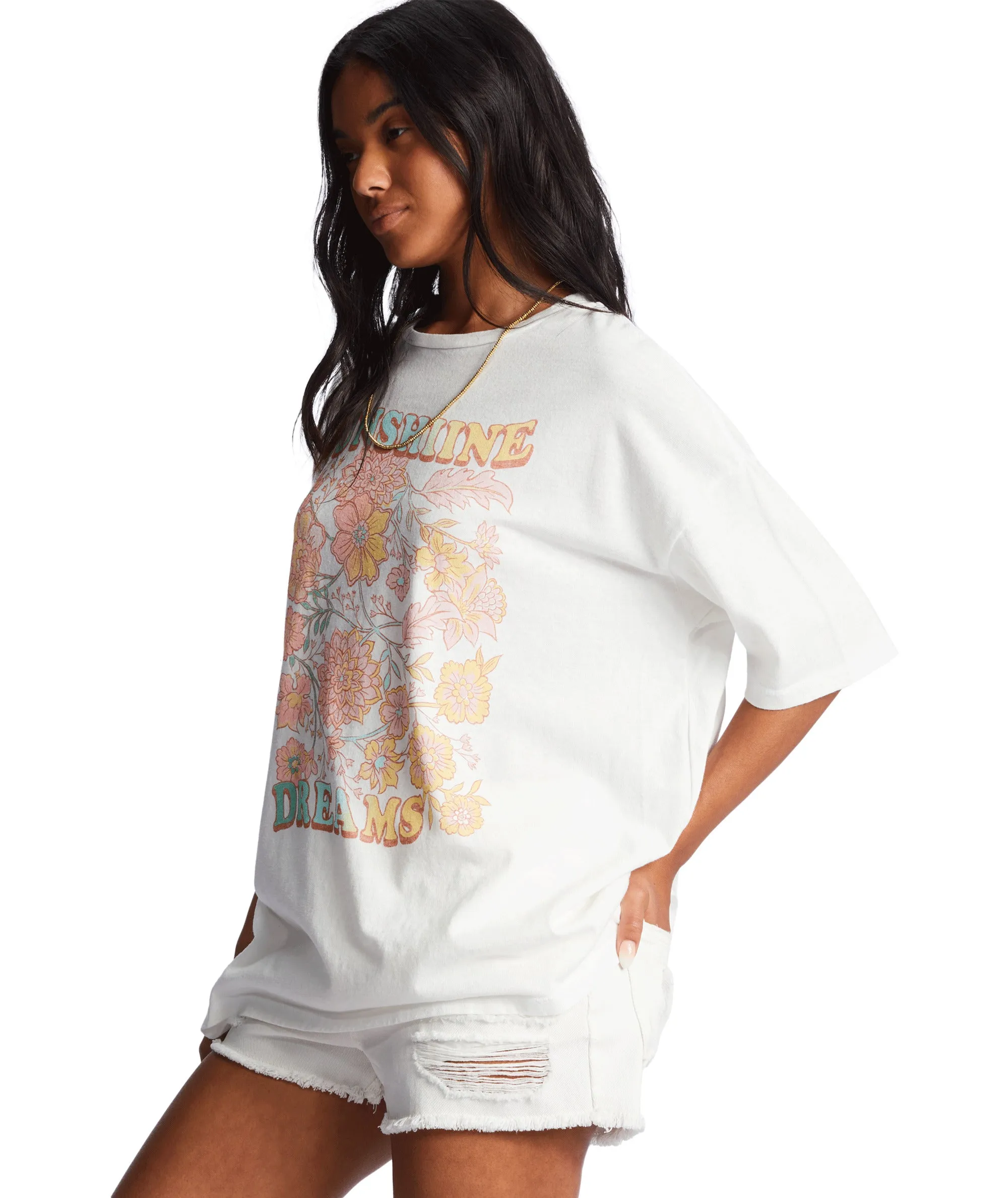 Billabong Sunshine Dream Tee-Salt Crystal