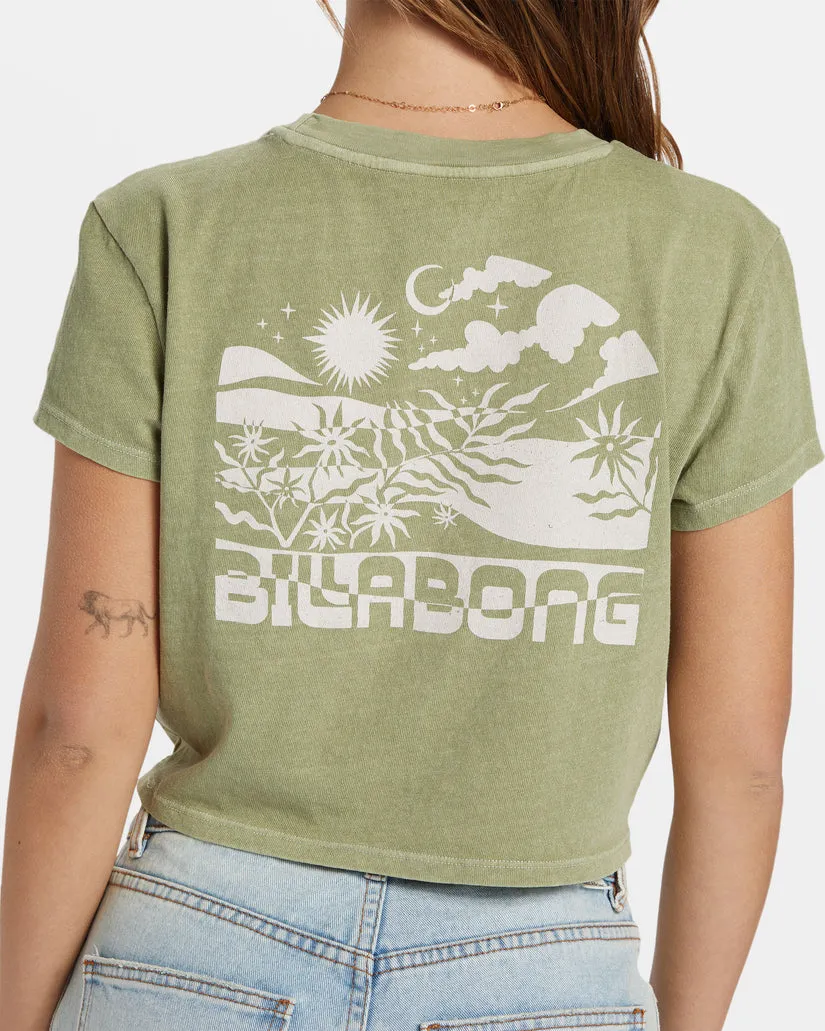 BILLABONG White Noise Crop Tee