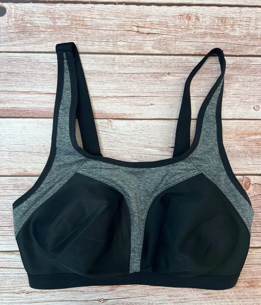 Black Grey High Impact Sports Bra