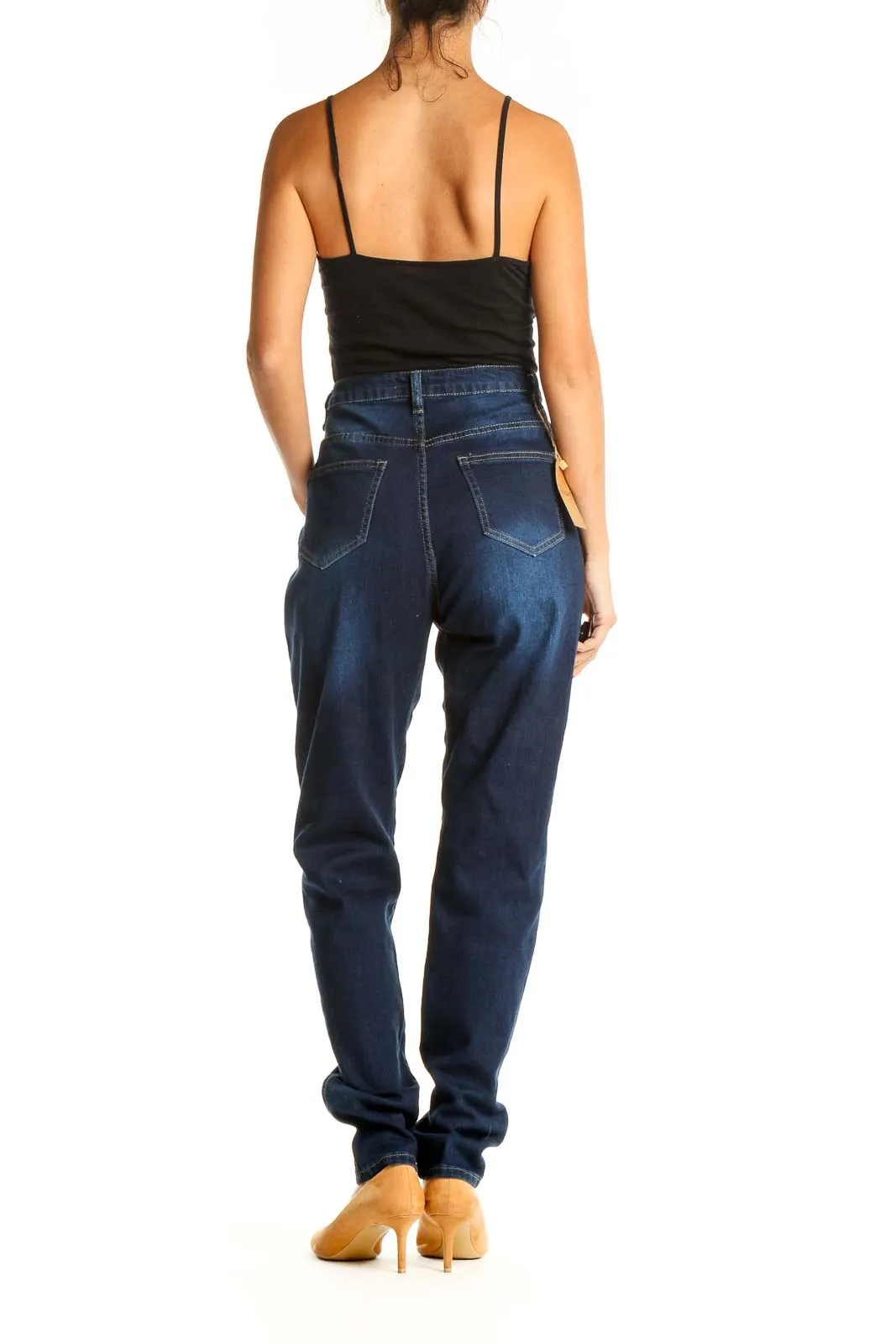 Blue High-Waisted Jeans