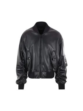 Bomber Jacket - Faux Leather