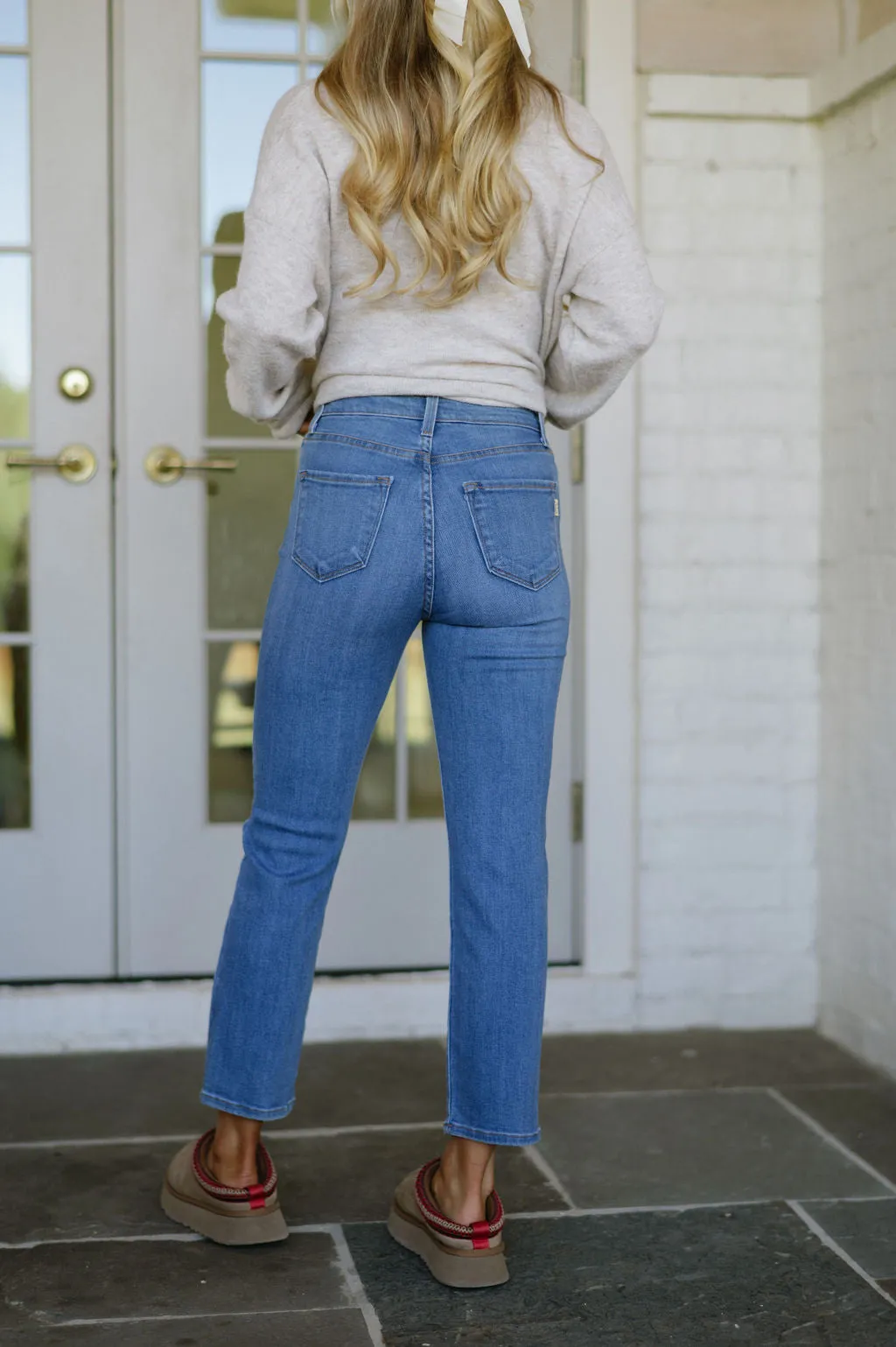 Boston High Waisted Jeans-Denim