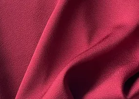 Burnt Merlot Stretch Rayon Viscose Blend Crepe-Back Satin