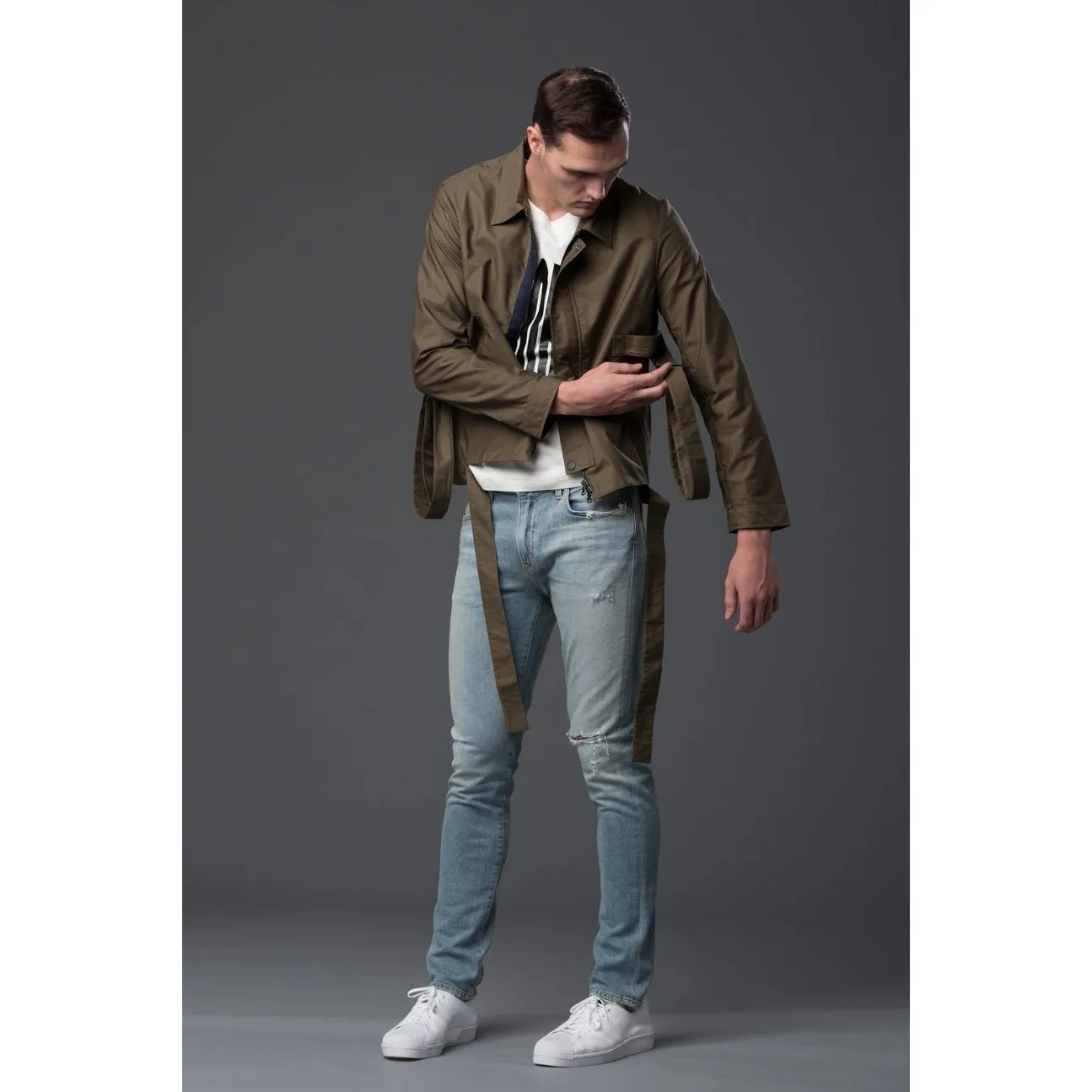 Cargo Strap Bomber Jacket