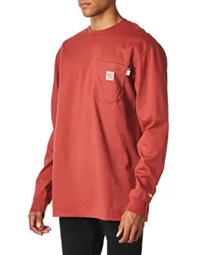 Carhartt 100235 Men's Flame Resistant Force Loose Fit Midweight Long-Sleeve Pocket T-Shirt