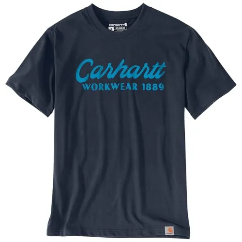 Carhartt 106158 Men's Loose Fit Heavyweight Short-Sleeve Script Graphic T-Shirt