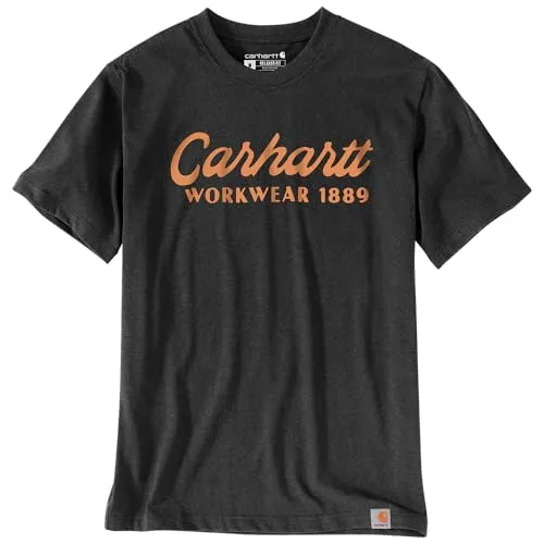 Carhartt 106158 Men's Loose Fit Heavyweight Short-Sleeve Script Graphic T-Shirt