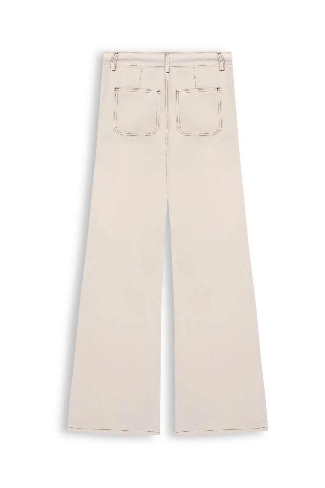 Cream High-Waisted Women's Jeans