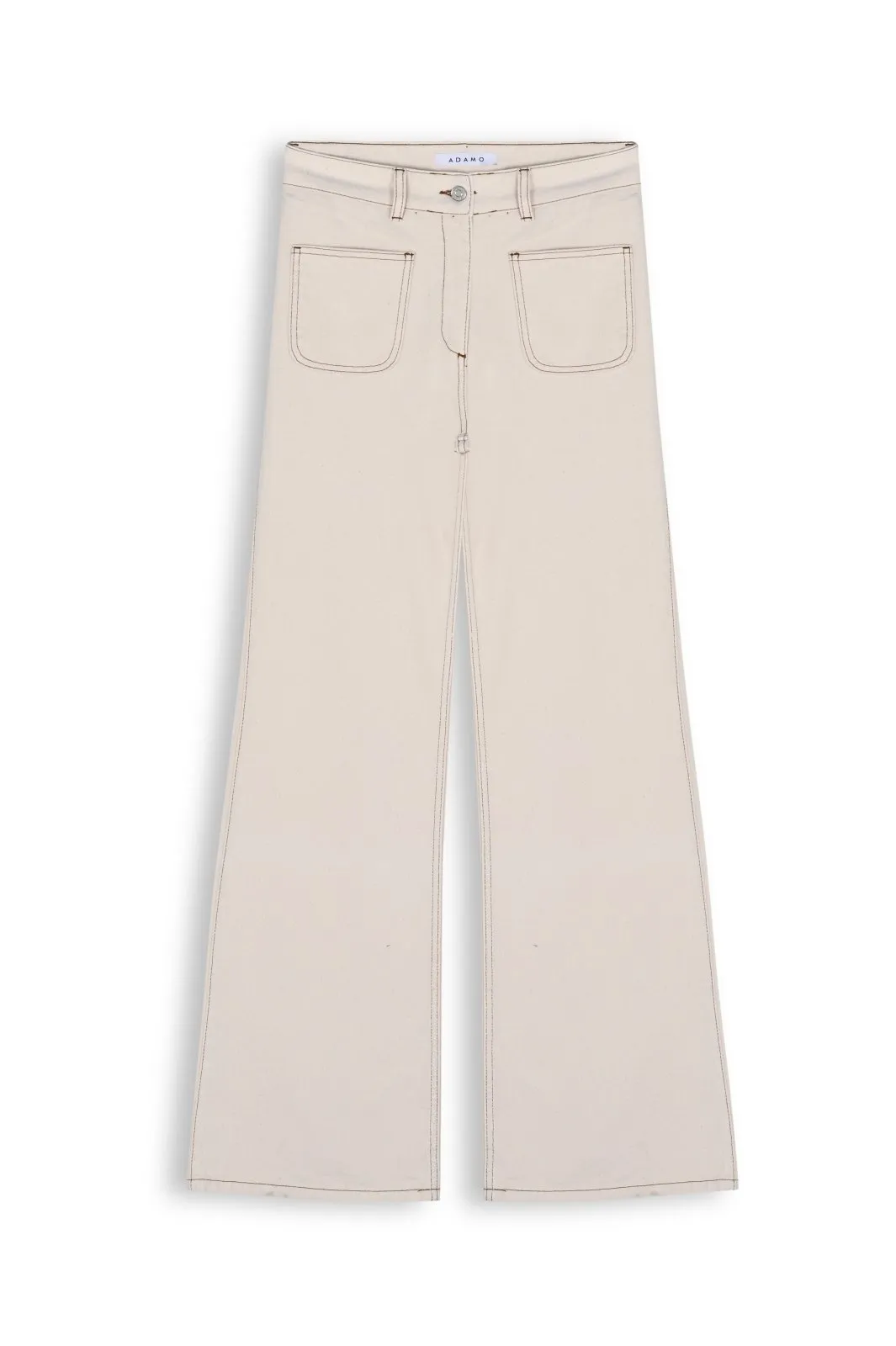 Cream High-Waisted Women's Jeans