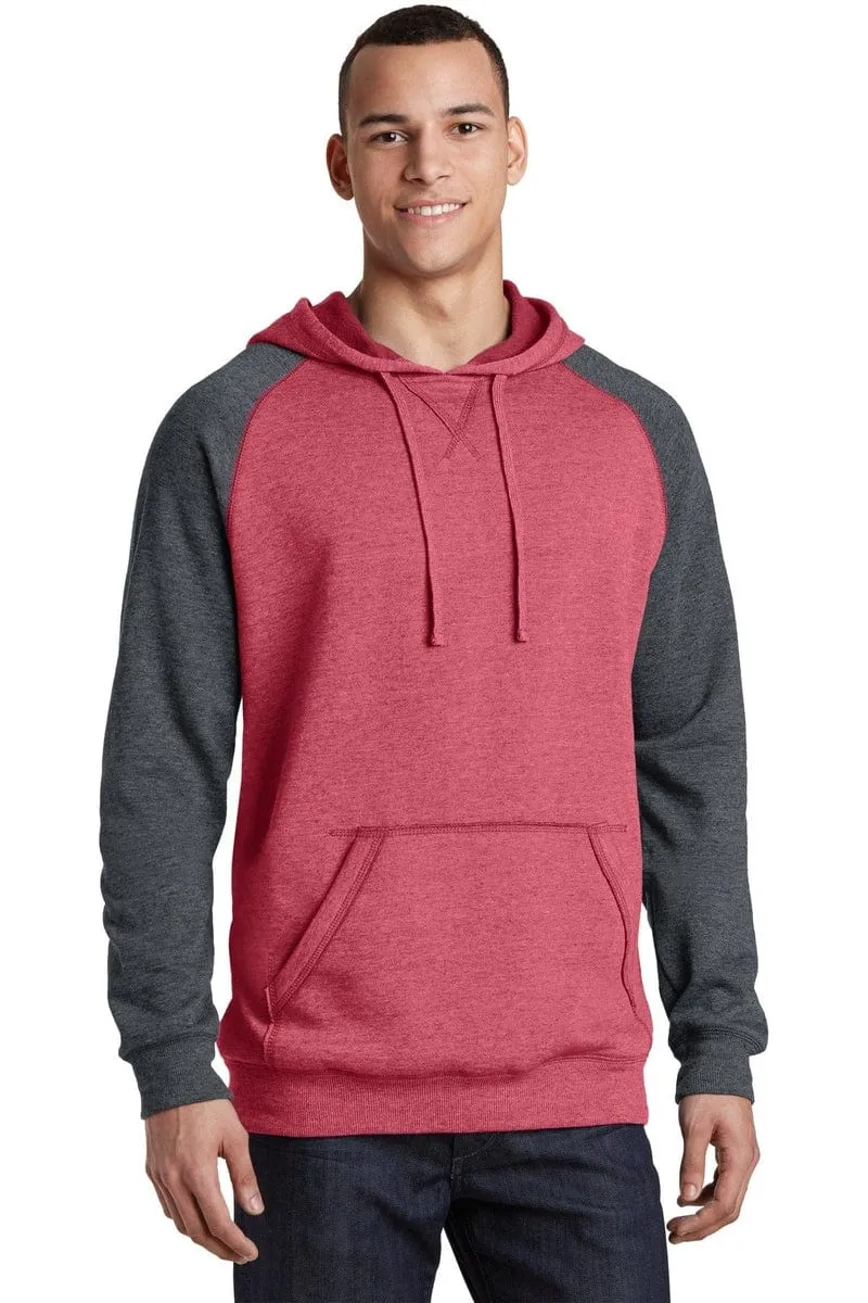 District DT196: Young Mens Lightweight Fleece Raglan Hoodie