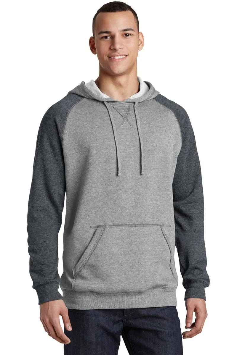 District DT196: Young Mens Lightweight Fleece Raglan Hoodie