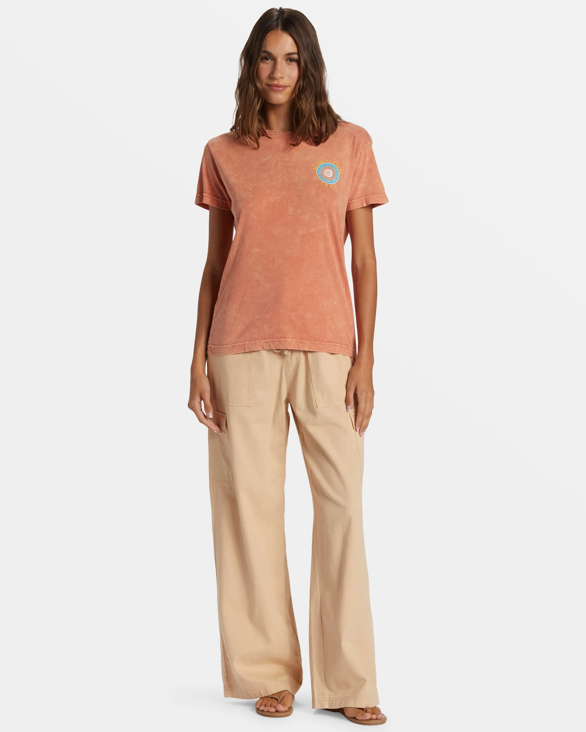 El Sol Y La Luna Boyfriend T-Shirt - Apricot Brandy