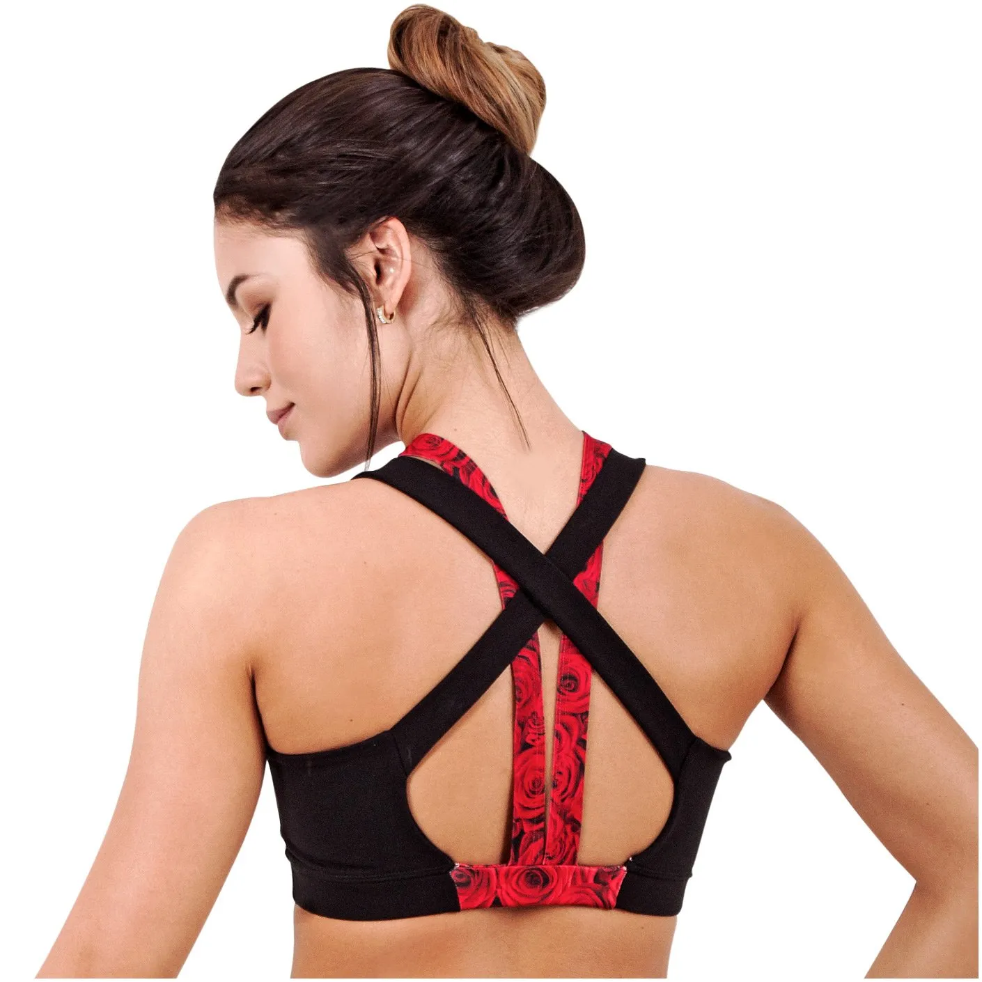 Flexmee 902005 | Luxury Roses Sublimated Sport Racerback Bra | Microfiber