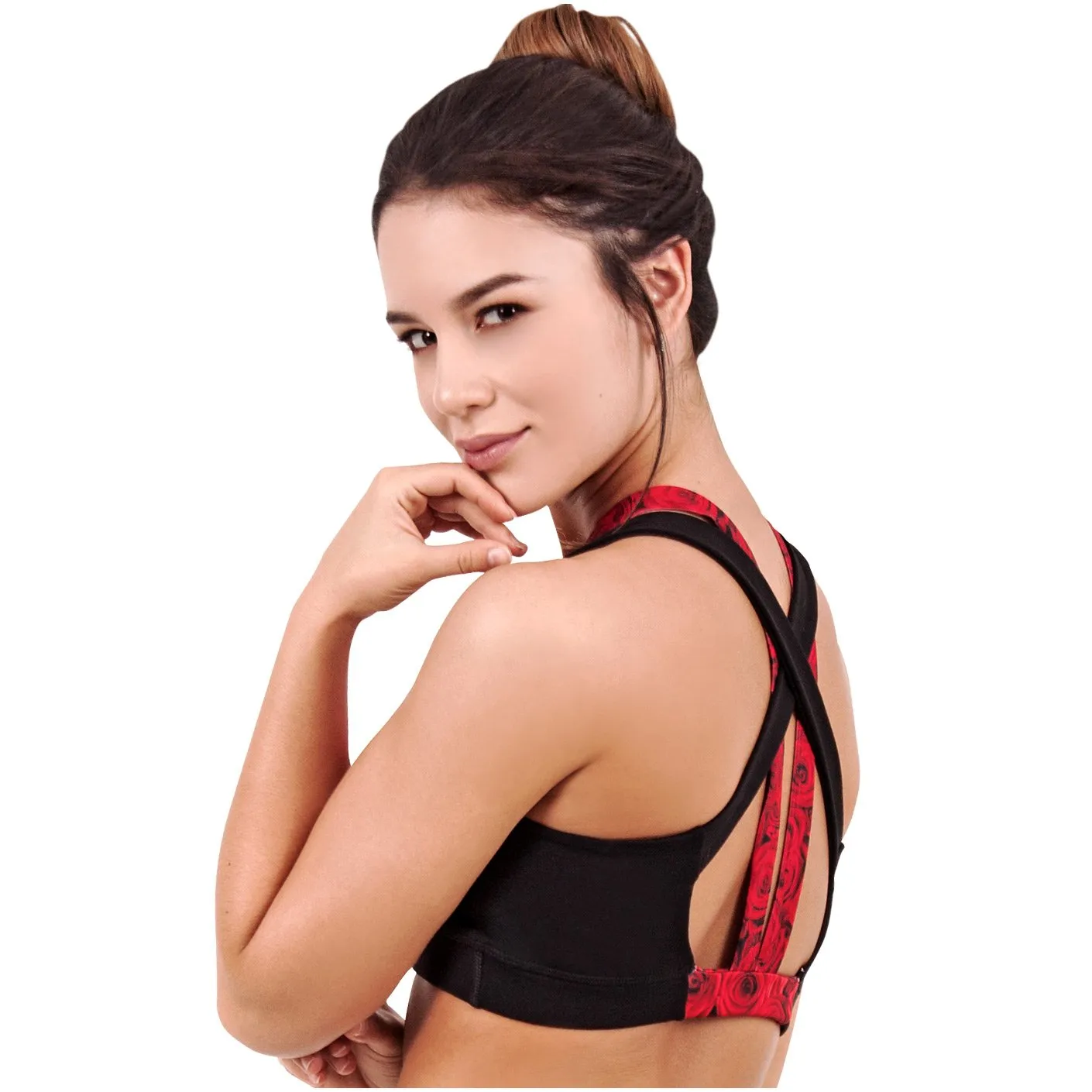 Flexmee 902005 | Luxury Roses Sublimated Sport Racerback Bra | Microfiber