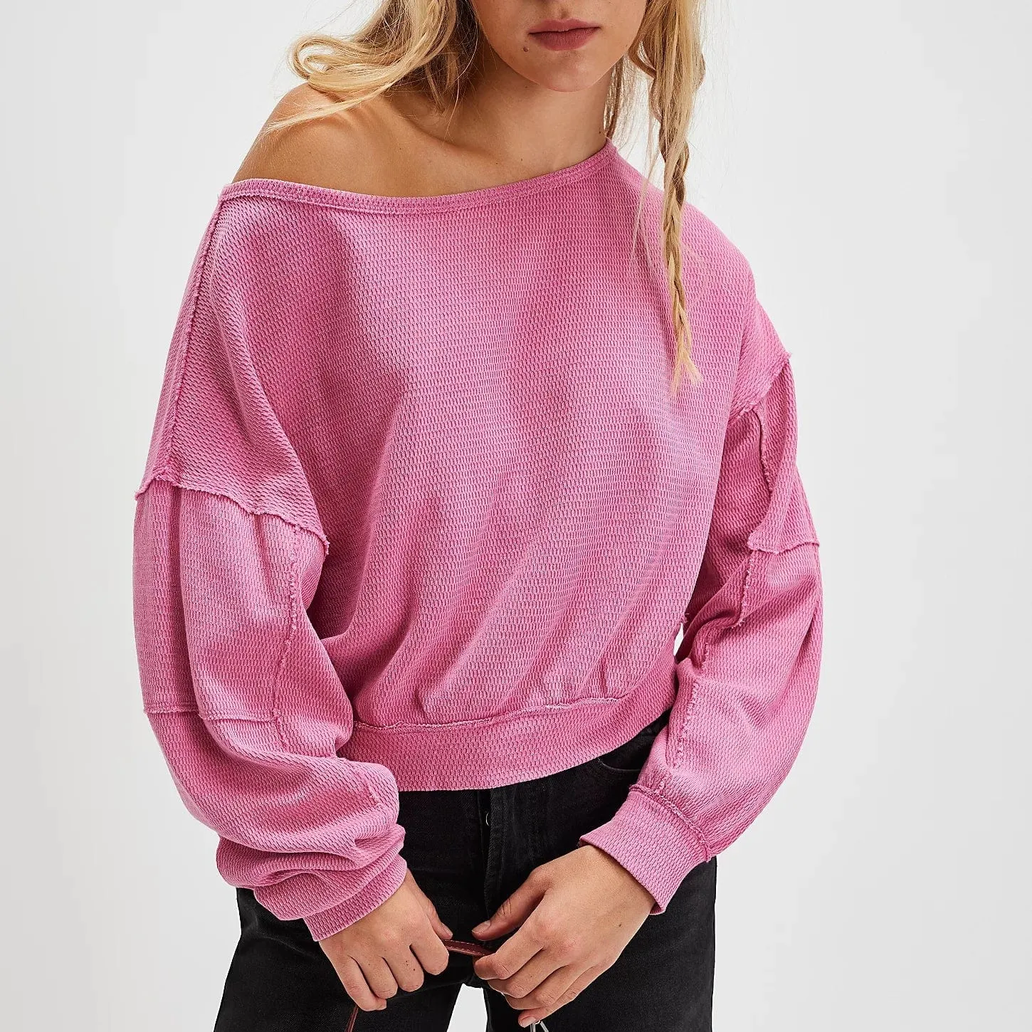 Free People We The Free Ife Pullover In Pinky Promise