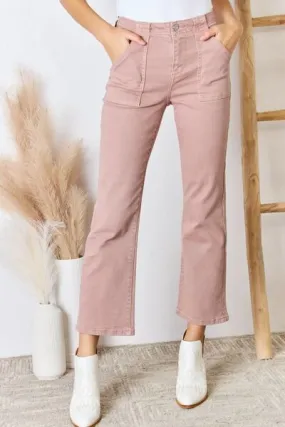 Full Size High Rise Ankle Flare Jeans