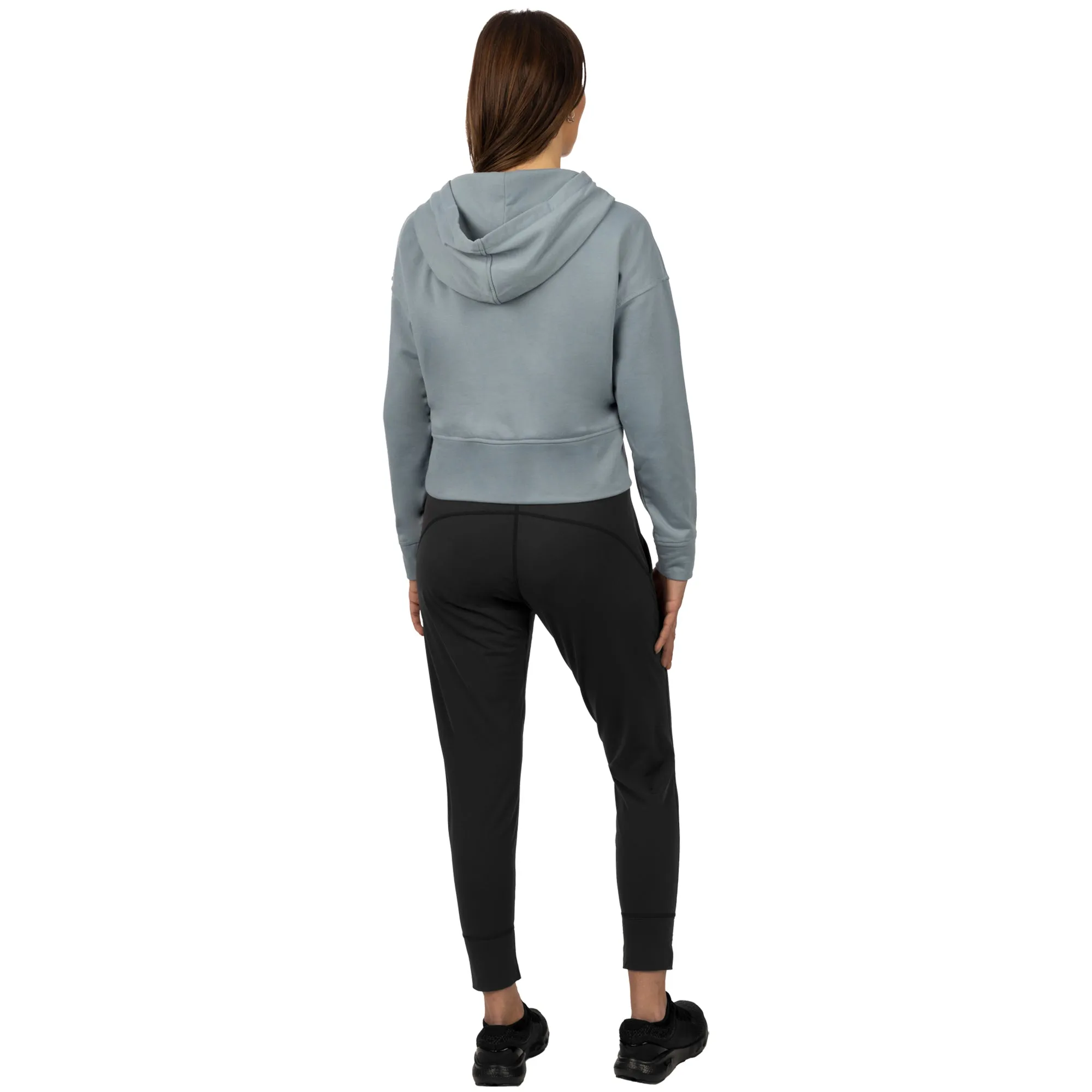 FXR Balance Cropped Pullover Hoodie Light Steel Blue