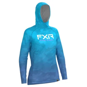 FXR Derby Air UPF PO Hoodie Hoodies Blue Camo/Electric Pink