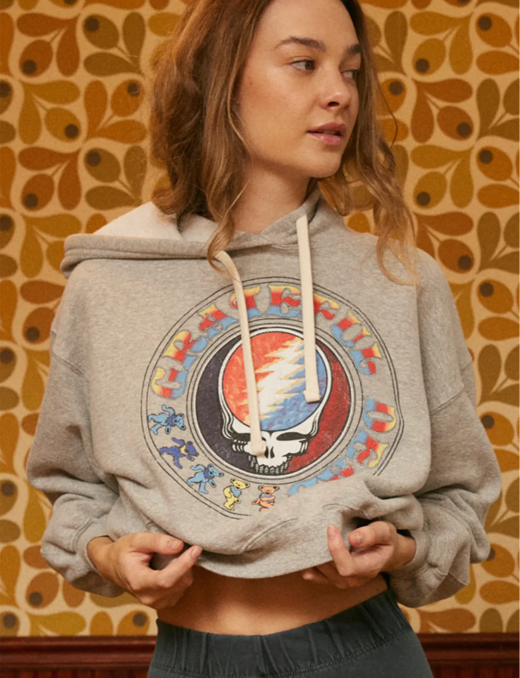 Grateful Dead Stealie Hoodie, Heather Gray