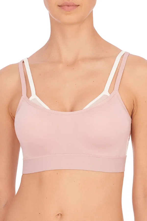 Gravity Contour Underwire Sports Bra - Rose Beige/White