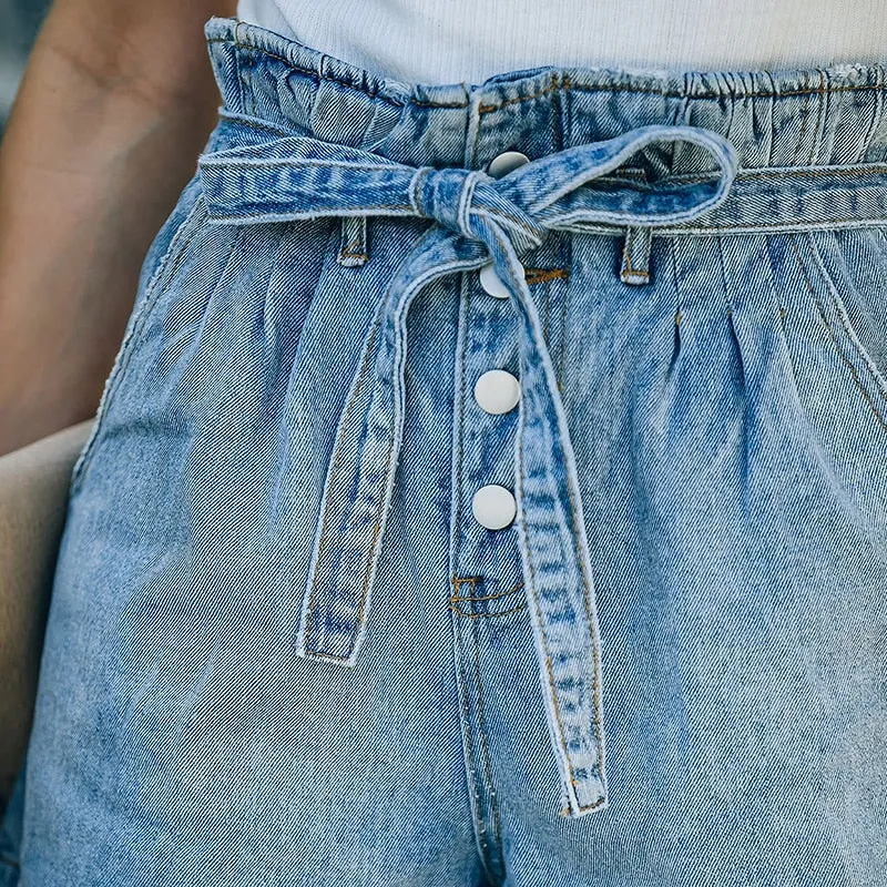 High-Waisted Denim Shorts