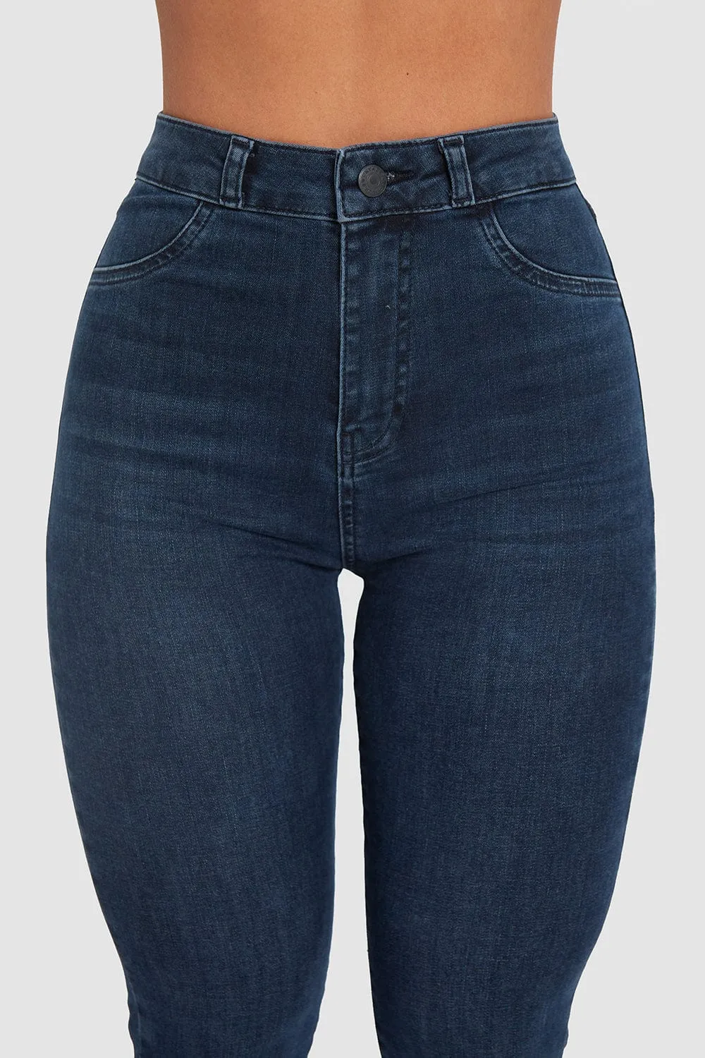 High Waisted Jeans in Dark Blue