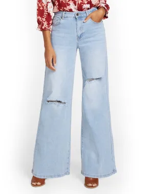 High-Waisted Wide-Leg Jeans