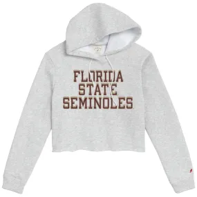 League Women's Florida State Seminoles Cropped Hood - Ash