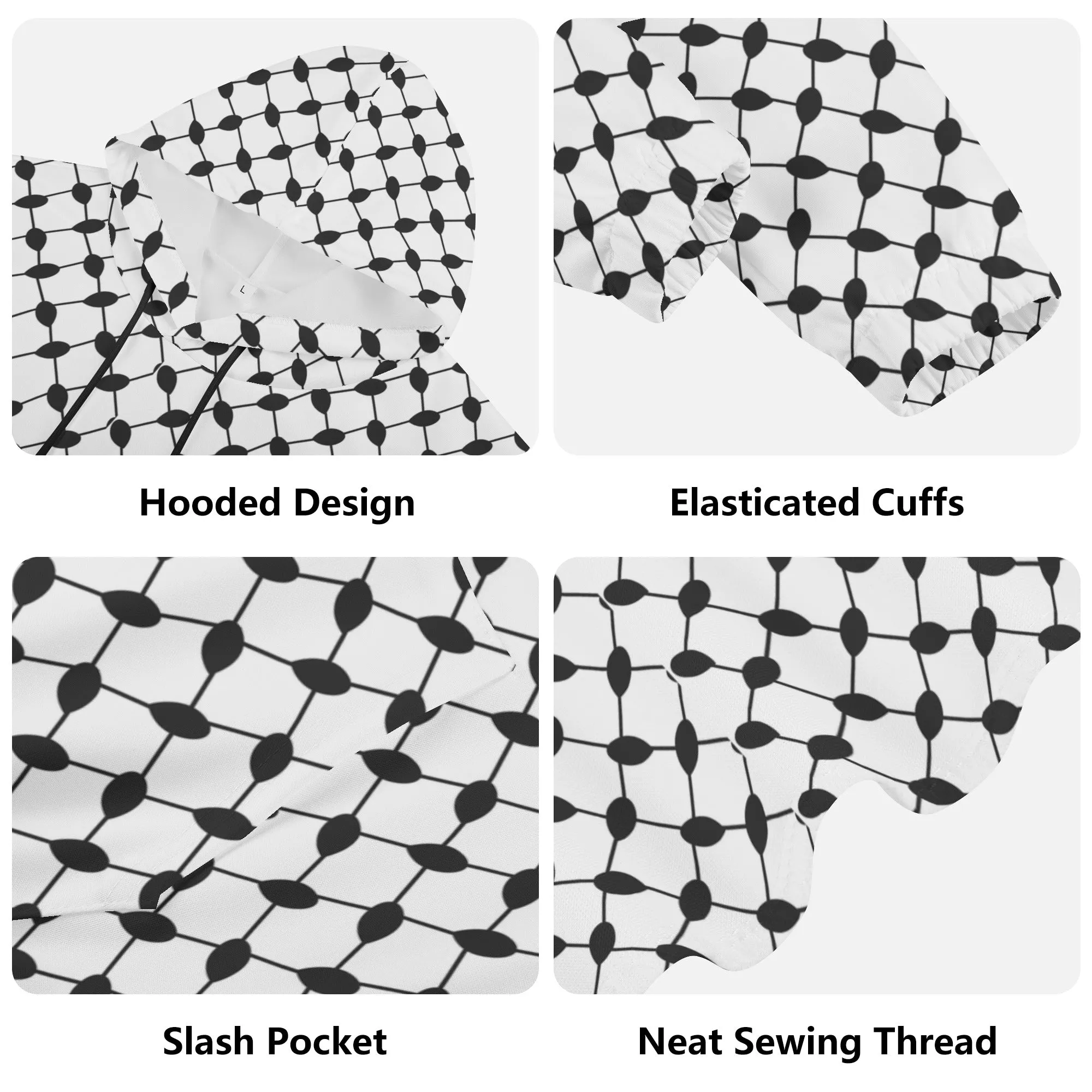 Lightweight keffiyeh Hoodie Sweatshirt