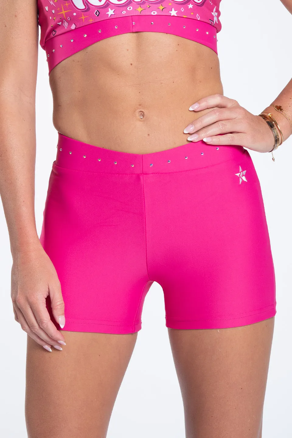 LuxWaist Compression Short in Princess Pink