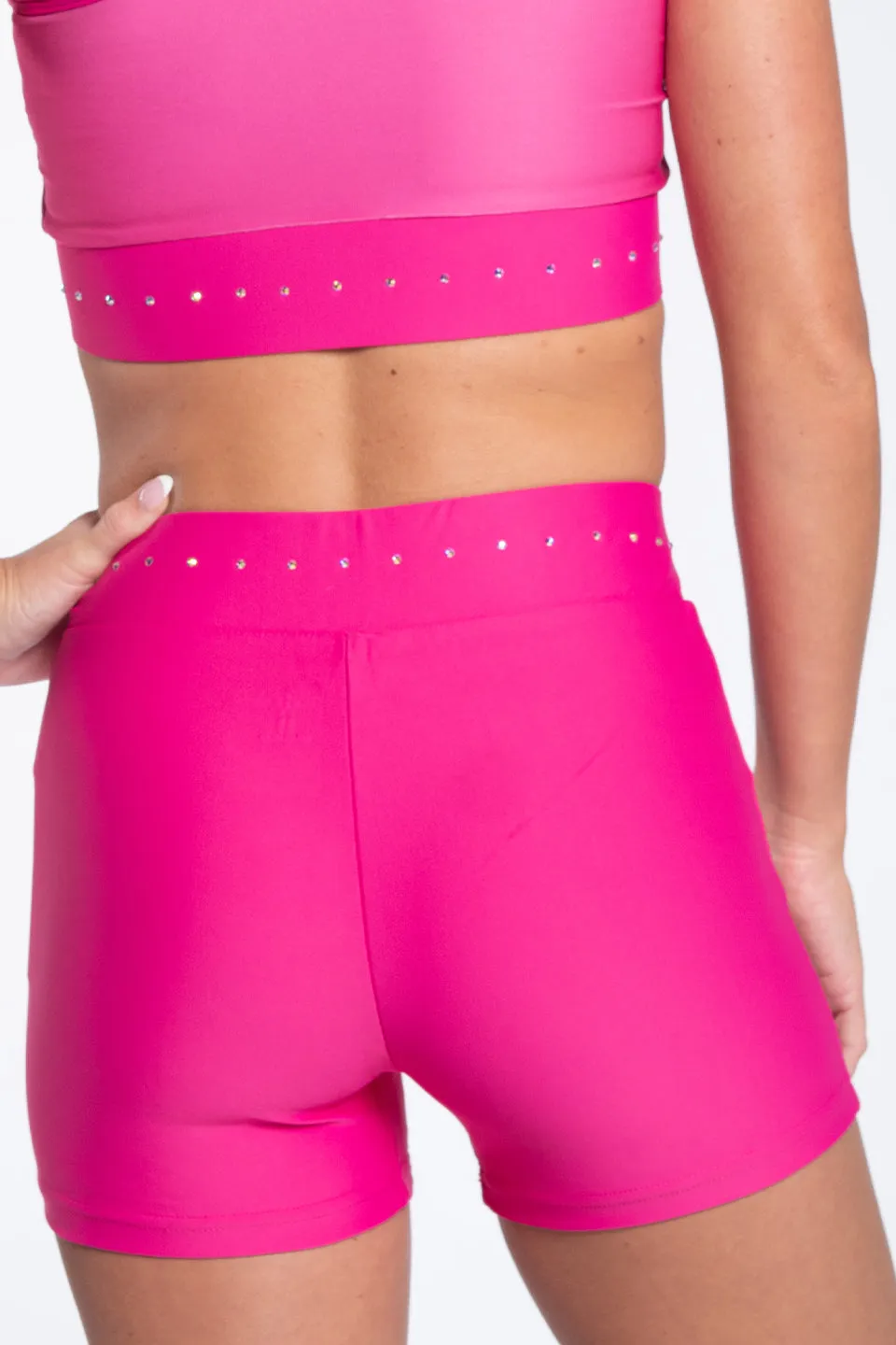 LuxWaist Compression Short in Princess Pink