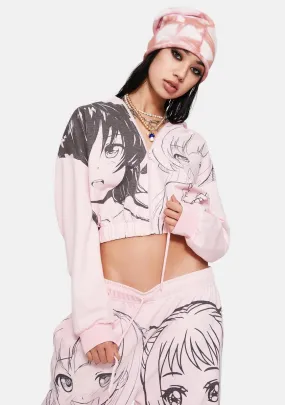 Manga Girls Zip Up Hoodie