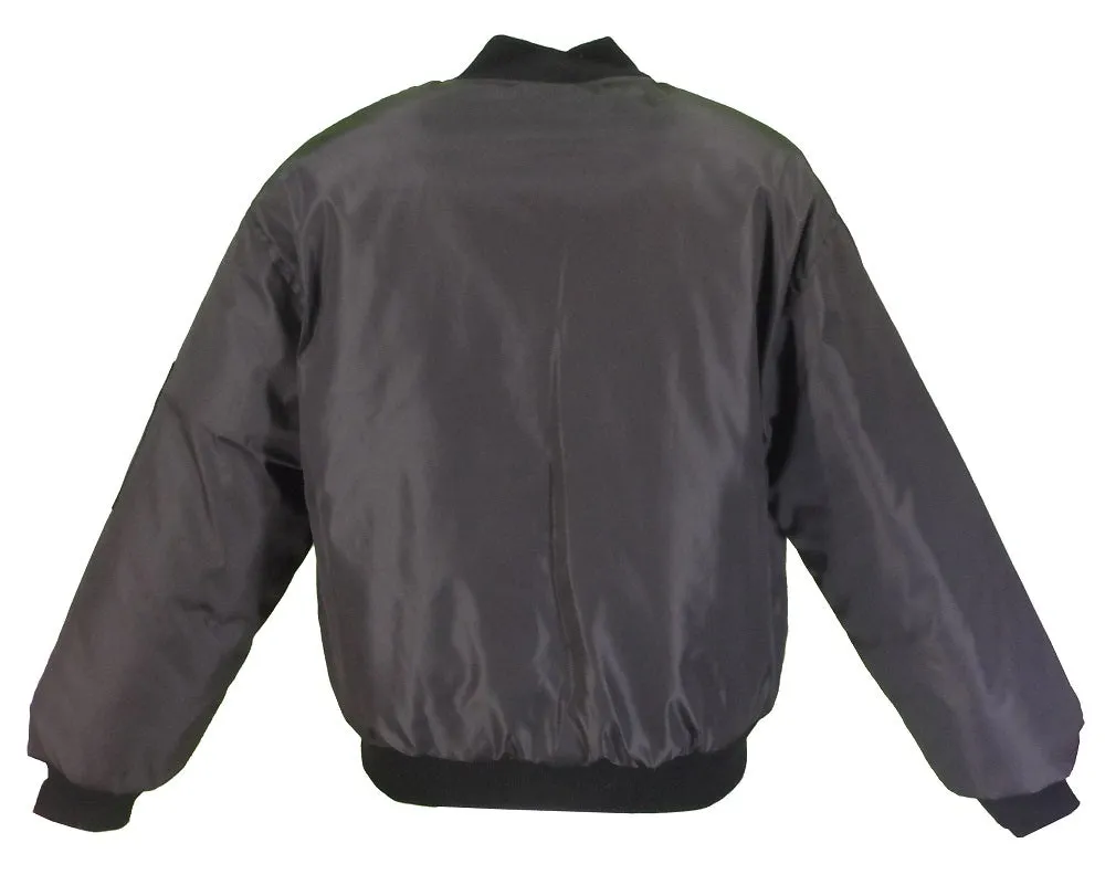 Mens MA 1 Black Bomber Jacket