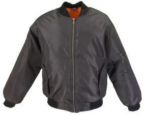 Mens MA 1 Black Bomber Jacket