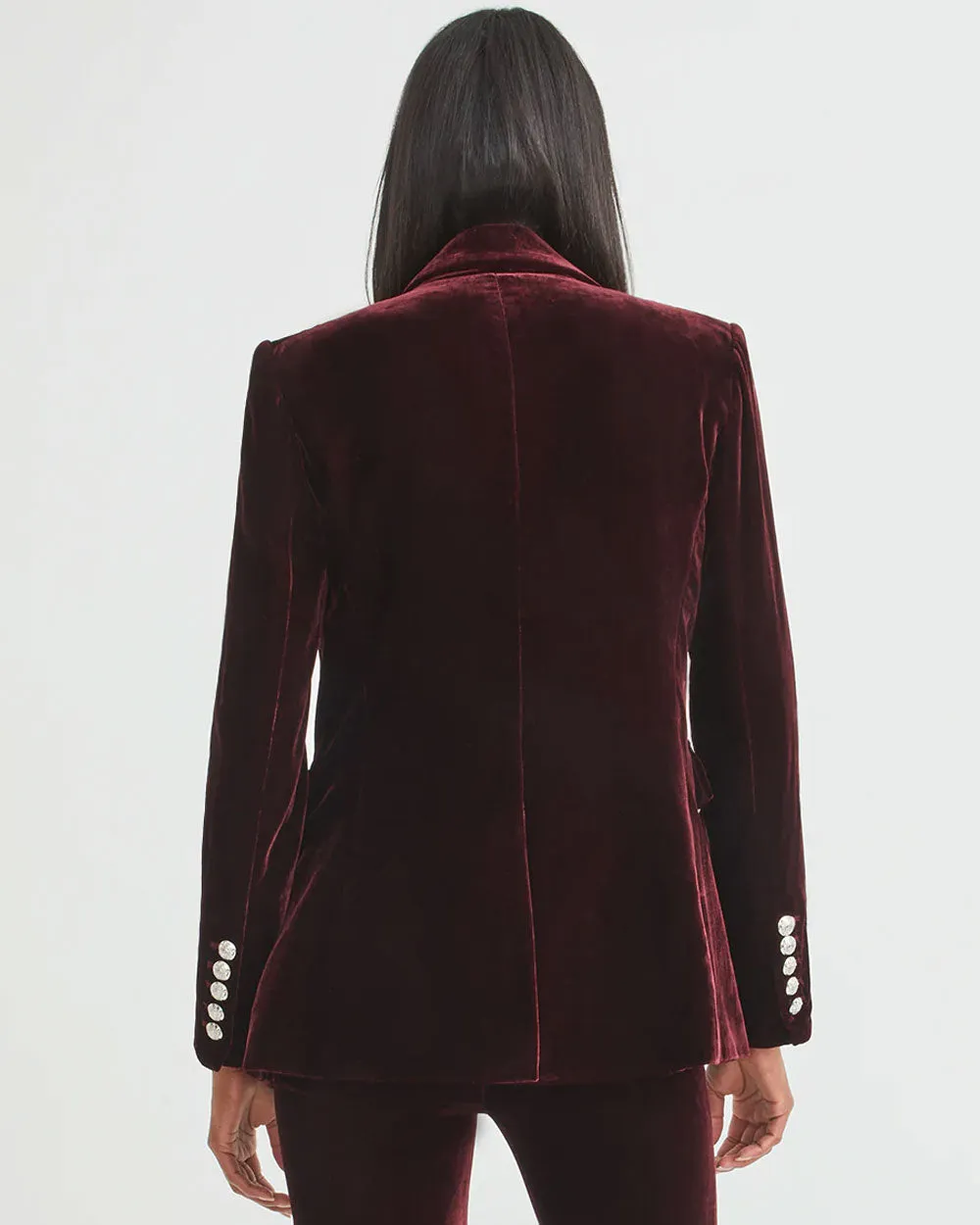 Merlot Gaya Velvet Dickey Blazer