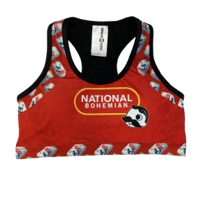 National Bohemian Can Pattern Outline / Sports Bra