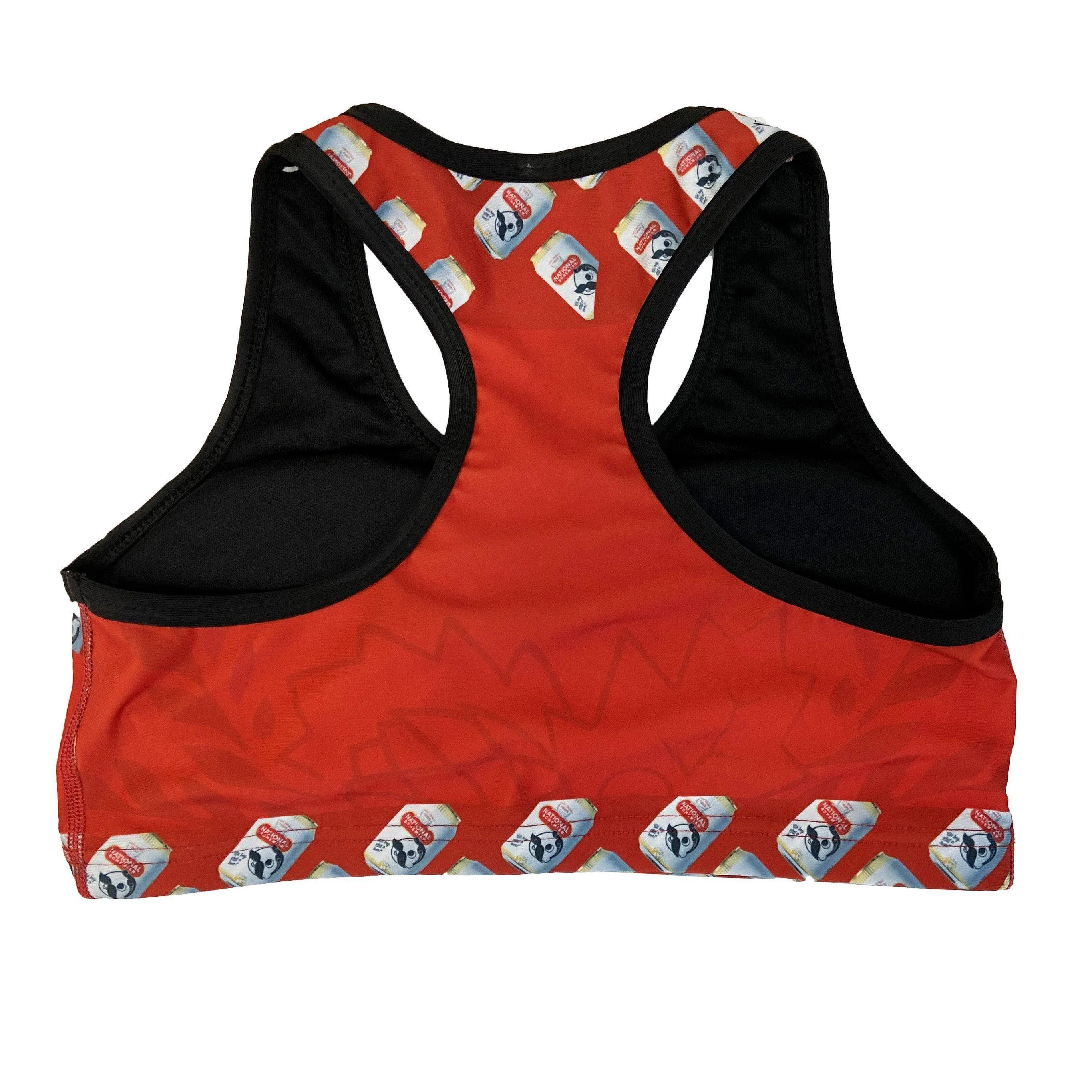 National Bohemian Can Pattern Outline / Sports Bra