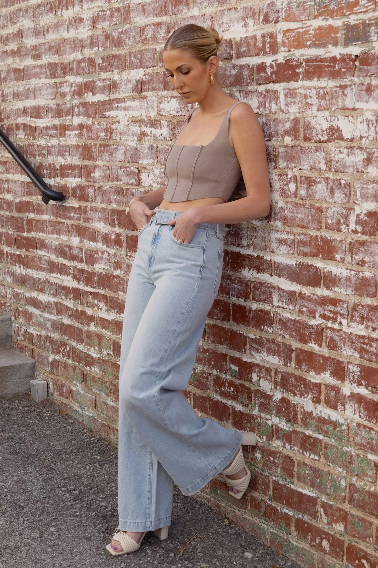 Nori Belted Wide Leg Jean