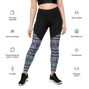 Palm Tree manipulation Sports Leggings