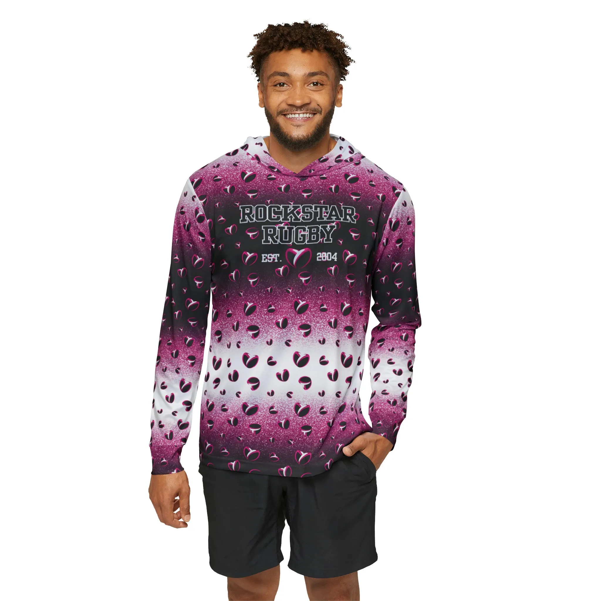 Pink Stardust & <3's Lightweight Moisture Wicking Hoodie