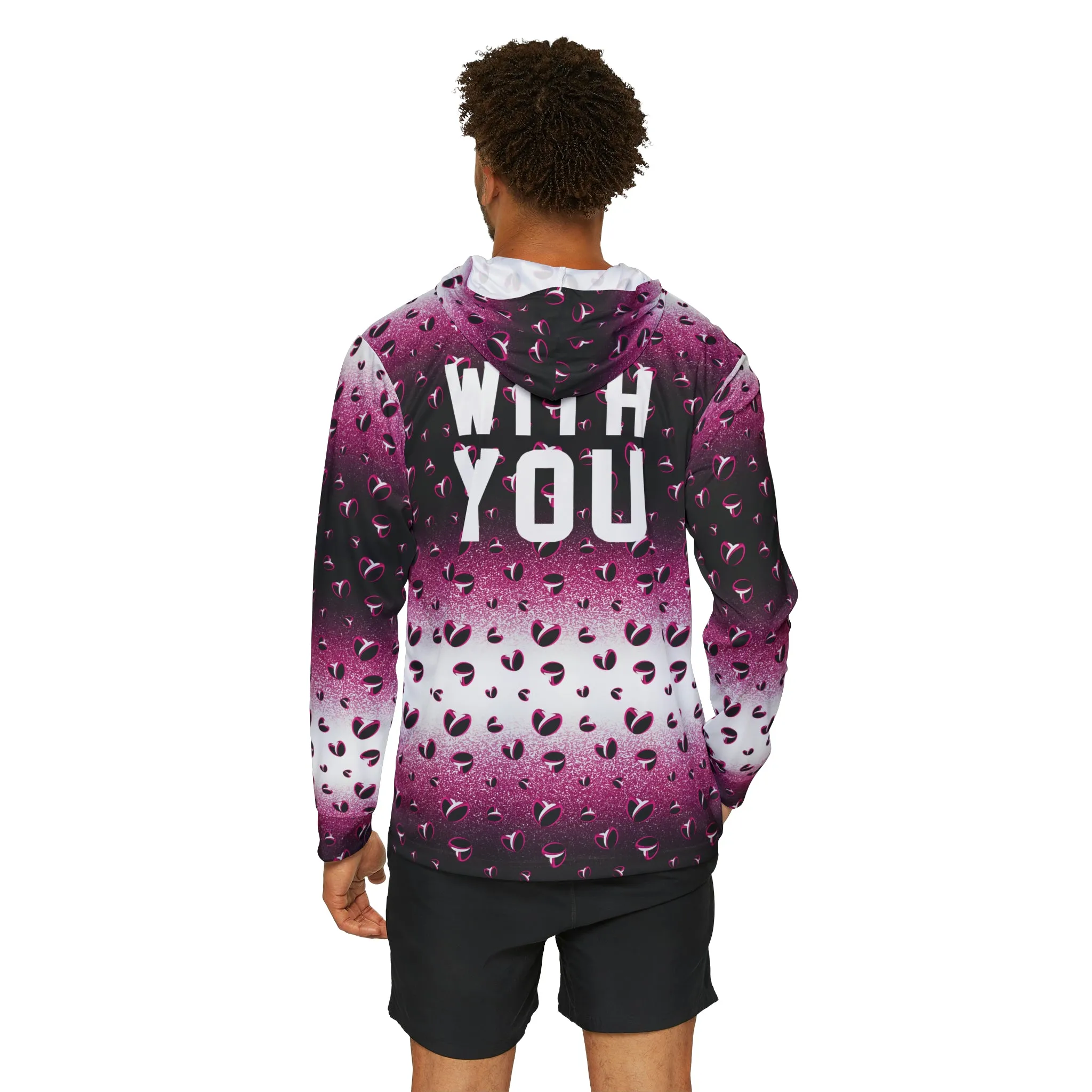 Pink Stardust & <3's Lightweight Moisture Wicking Hoodie