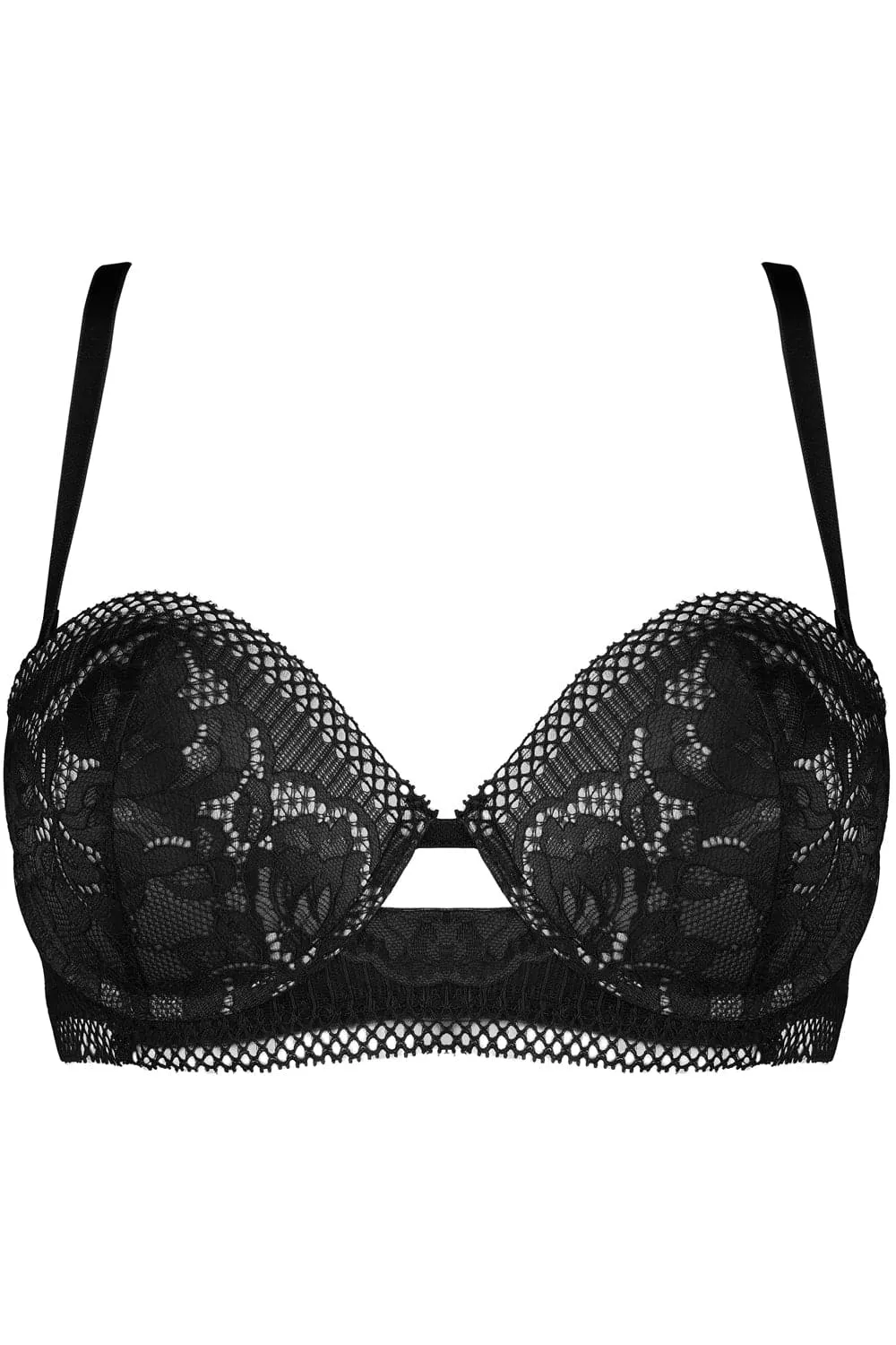 Rock DJ Balconette Bra in Black