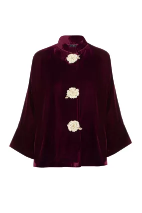 Rosa Velvet Jacket - Wine