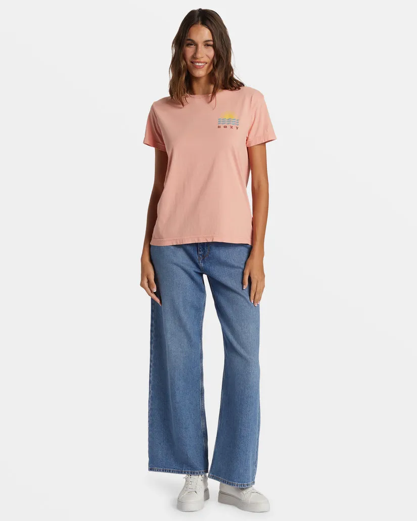 Roxy Sun Spun Tee-Candlelight Peach