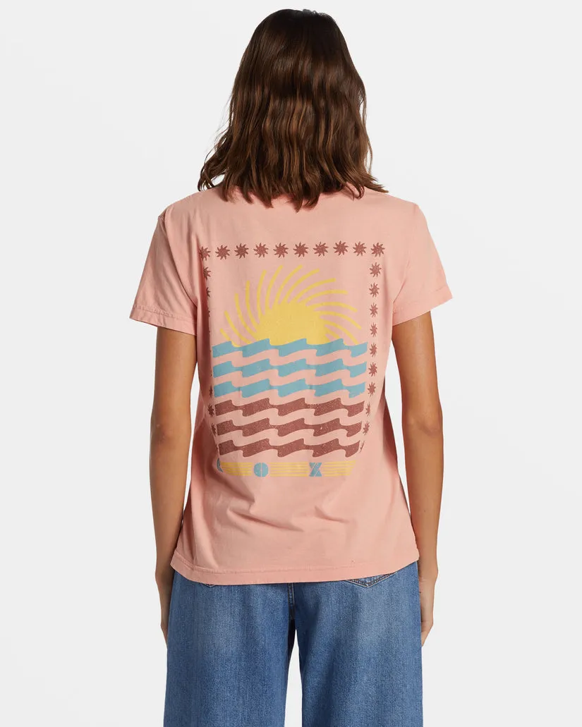 Roxy Sun Spun Tee-Candlelight Peach