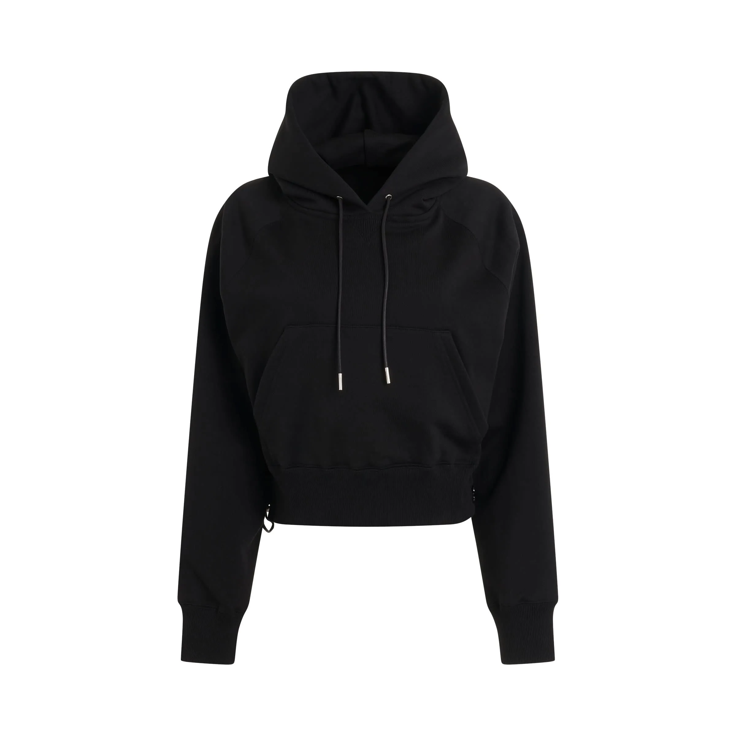 S Sweat Jersey Hoodie in Black