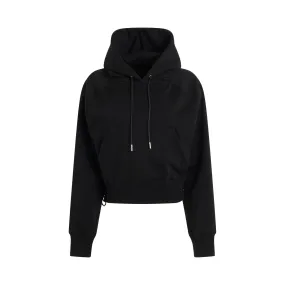 S Sweat Jersey Hoodie in Black