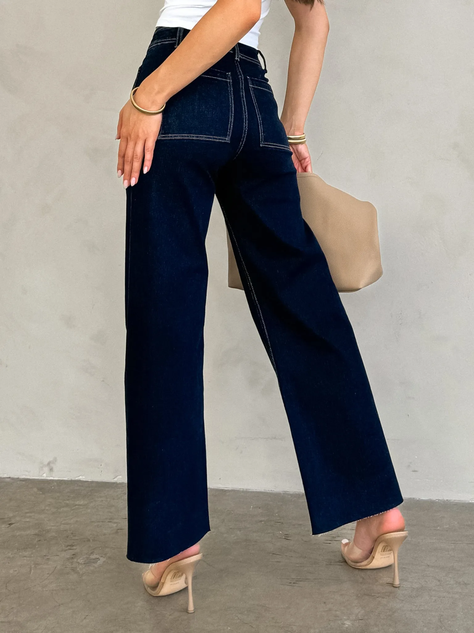 See You Again Wide Leg Jeans in Indigo