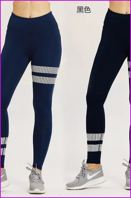 Solid Leggings High Waist Yoga Pants DE138